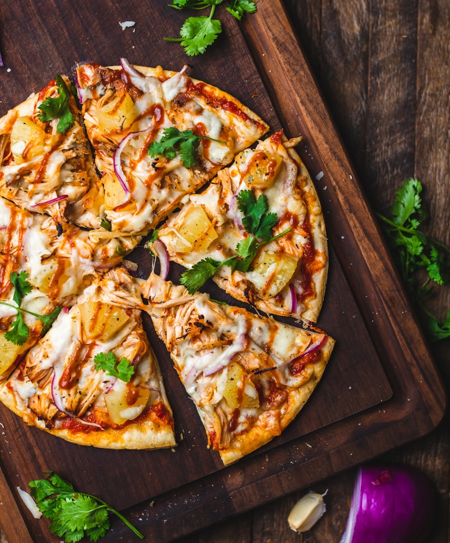 Pizza recién salida del horno